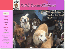 Tablet Screenshot of katiescanineklubhouse.com